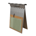 Mapeador de aluminio A4 con porta lapiceros de cuero - Draf Peru