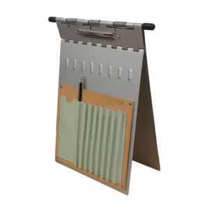Mapeador de aluminio A4 con porta lapiceros de cuero - Draf Peru