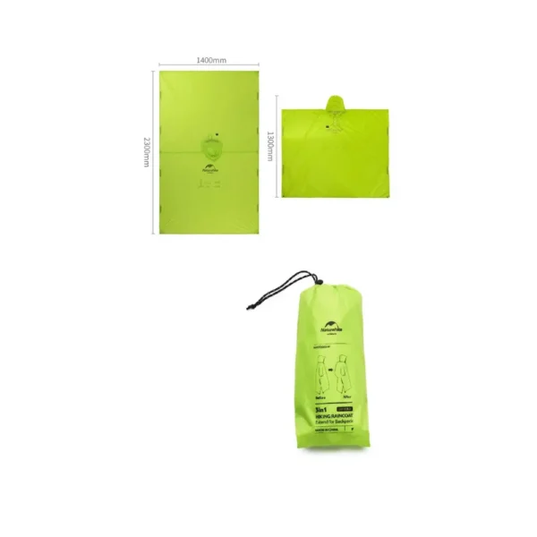 Poncho para lluvia 3 en 1 NATUREHIKE