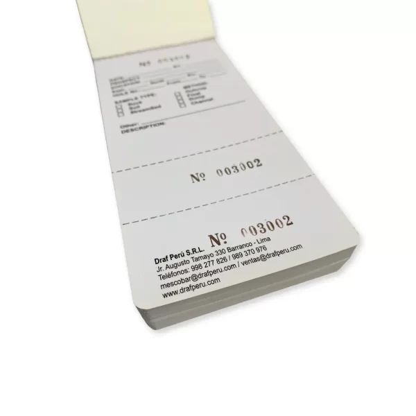 Talonario de muestreo - Imagen 2